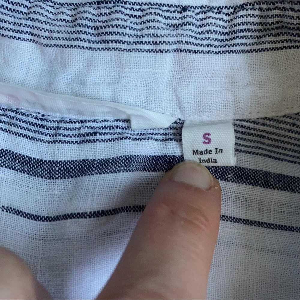 Athleta Linen Button Down Top - image 4